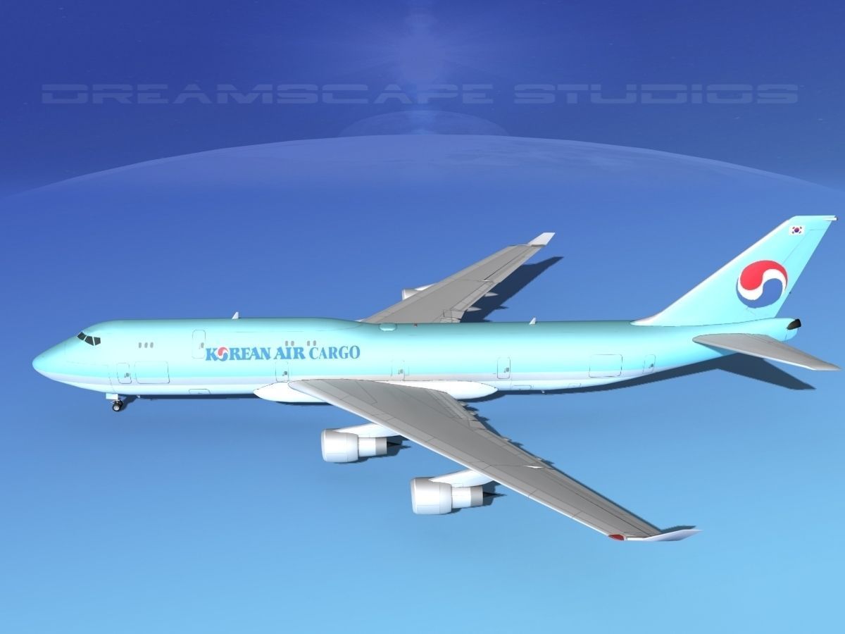 Boeing 747-8I Korean Air Cargo 3D model_9