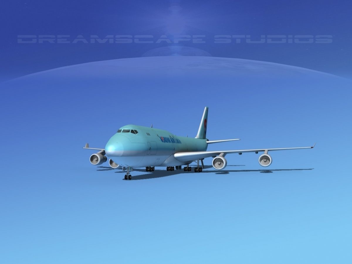 Boeing 747-8I Korean Air Cargo 3D model_1