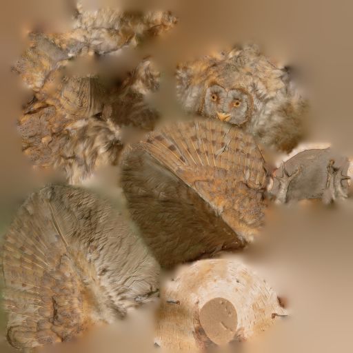 Owl Photorealistic Posed Low-poly 3D model_7