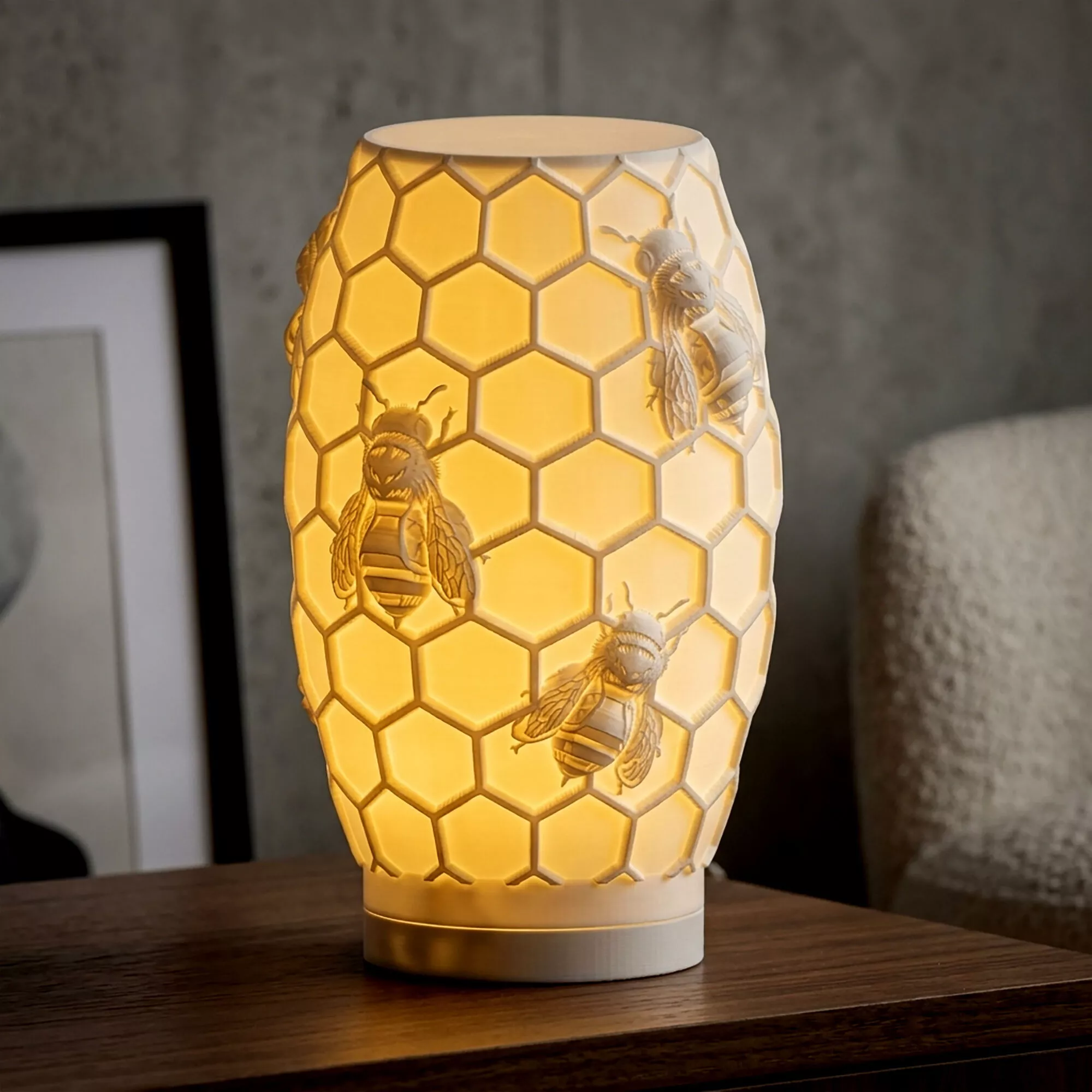 Bee Lamp Shade STL file no supports 3D print model