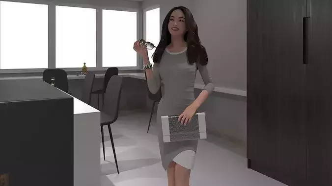 Party in Private Home Bar 3D model 3