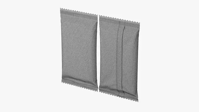 Snack Bar Foil Wrapper Mockup 03 3D model 3