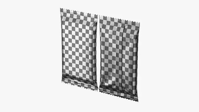 Snack Bar Foil Wrapper Mockup 03 3D model 4