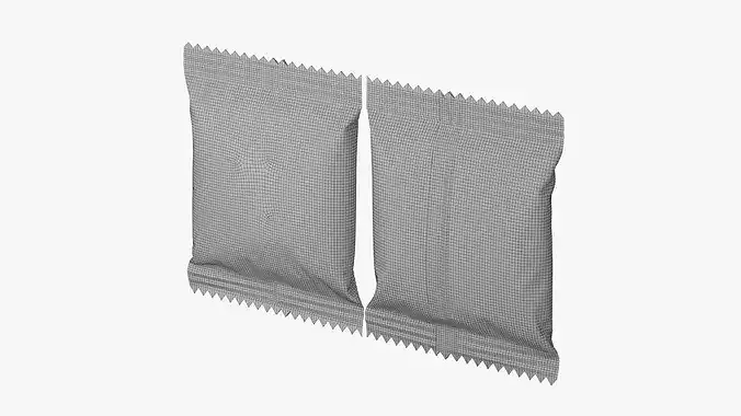 Snack Pack Foil Wrapper Mockup 16 3D model 3