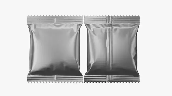 Snack Pack Foil Wrapper Mockup 16 3D model 6