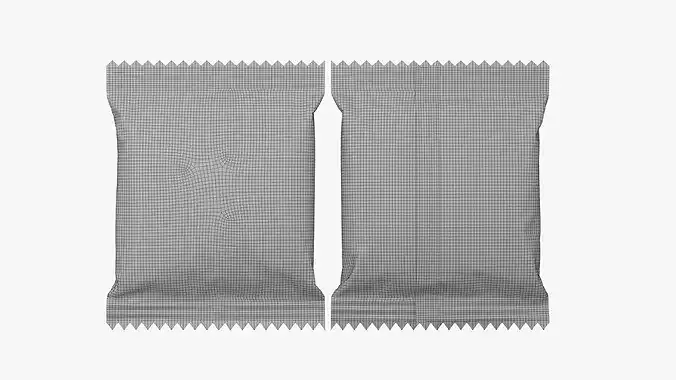 Snack Pack Foil Wrapper Mockup 16 3D model 7