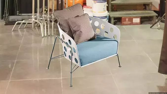 Armchair 3D model 2