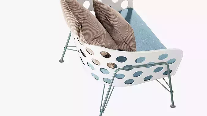 Armchair 3D model 5