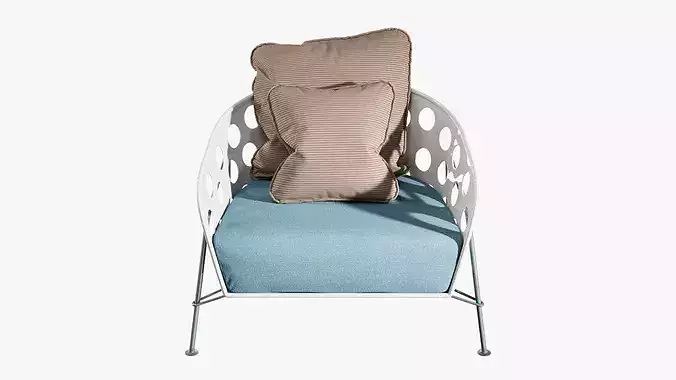 Armchair 3D model 6