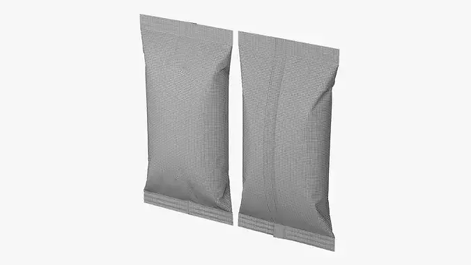 Snack Pack Foil Wrapper Mockup 15 3D model 3