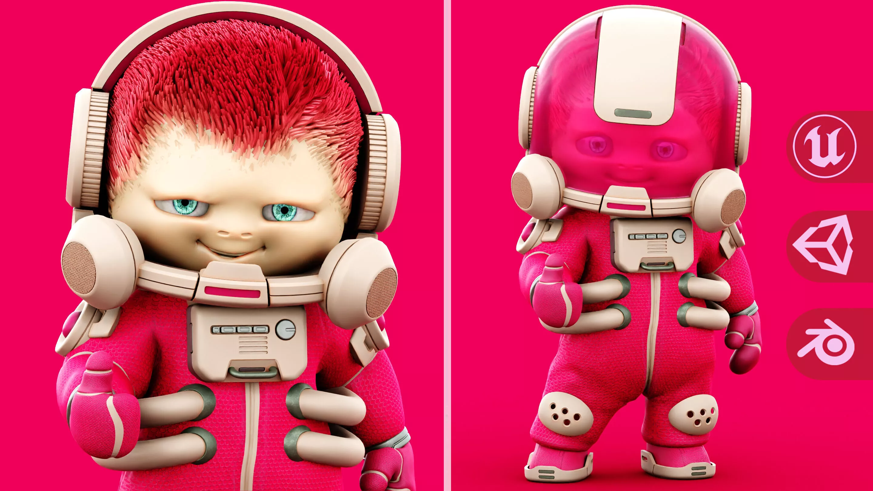 SPACEMAN-13 Rigged Unreal Engine - Unity - MIXAMO Free 3D model