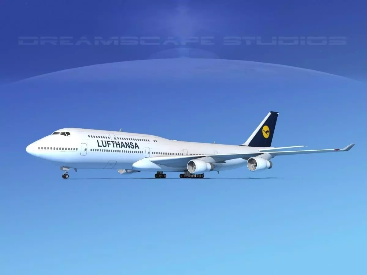 Boeing 747-8I Lufthansa 3D model