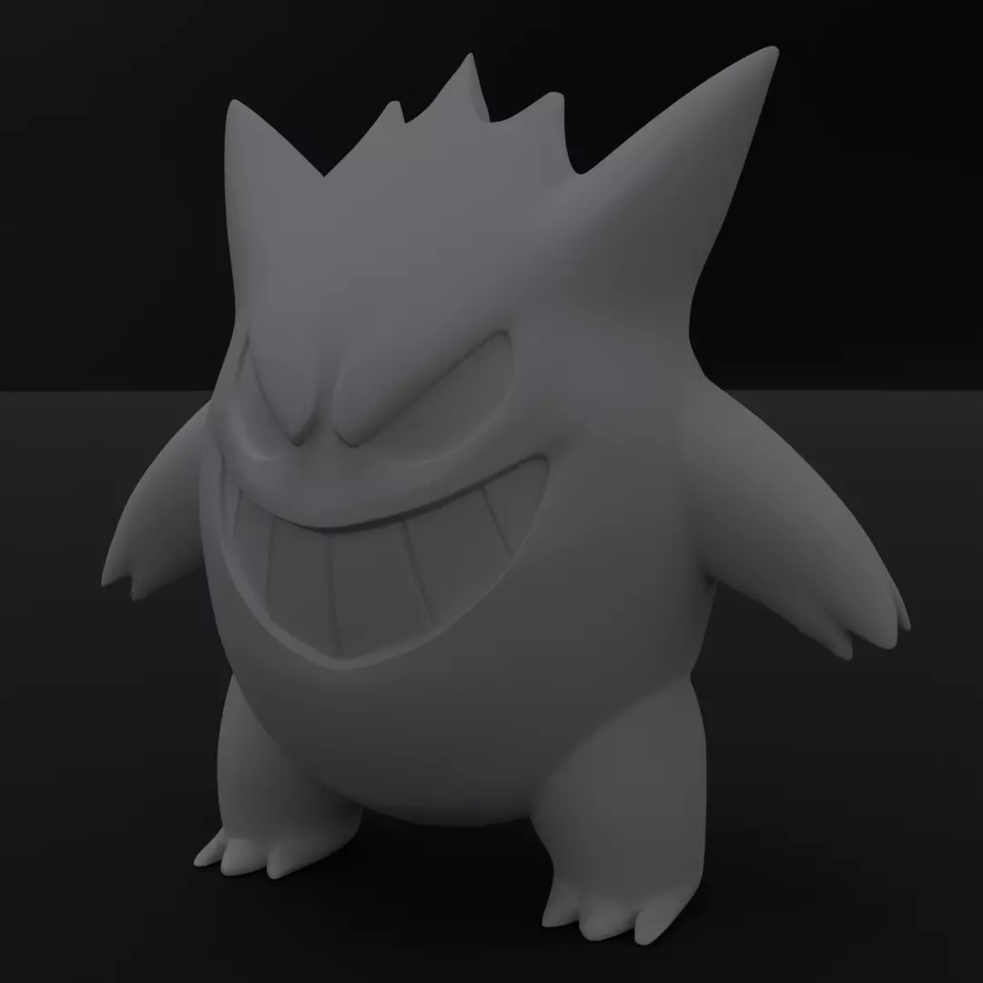 Stylized Spiky Imp Figurine 3D model print Geometric Cute Imp 3D print model
