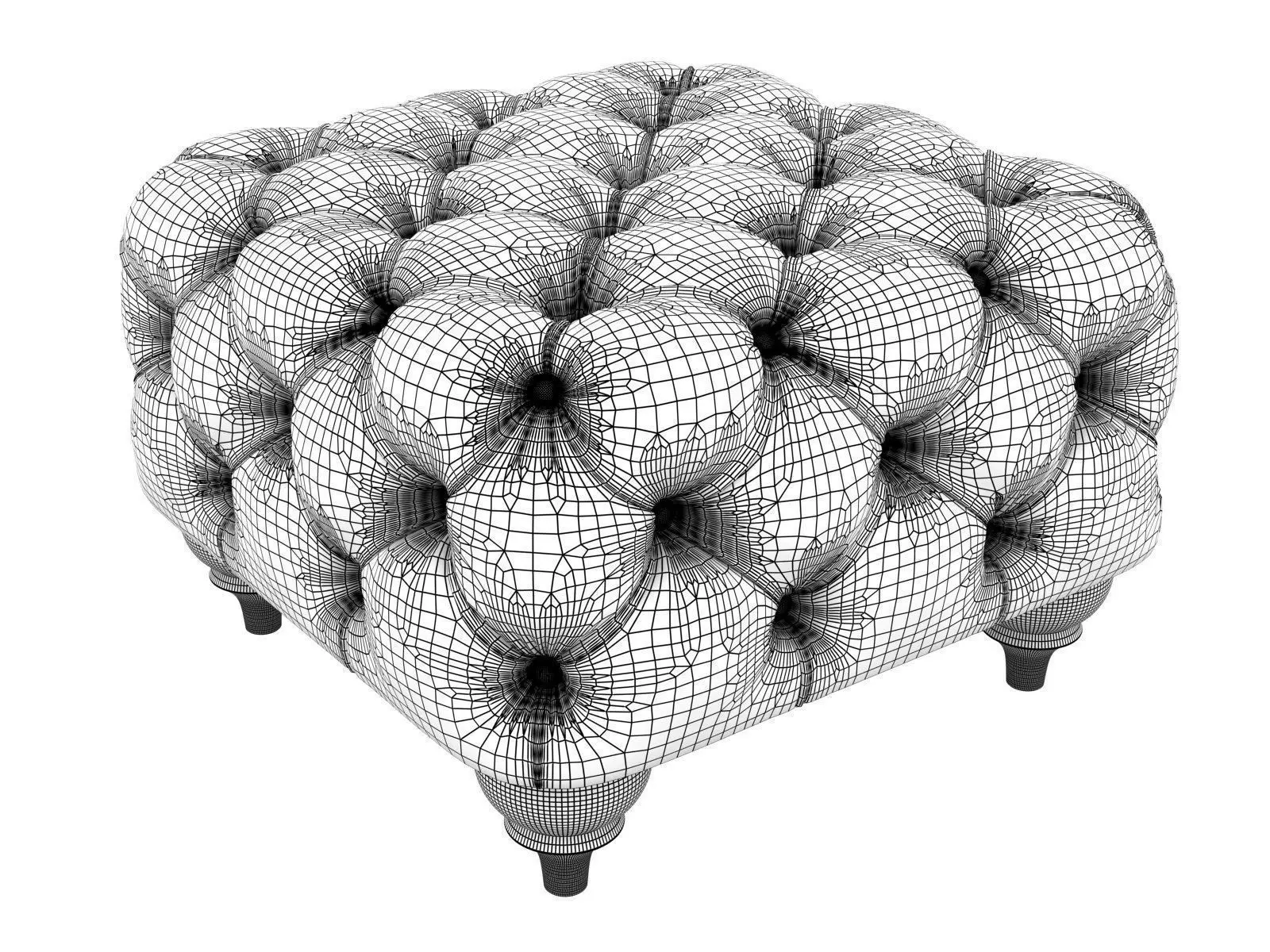 Alfred Ottomans 3D model_3