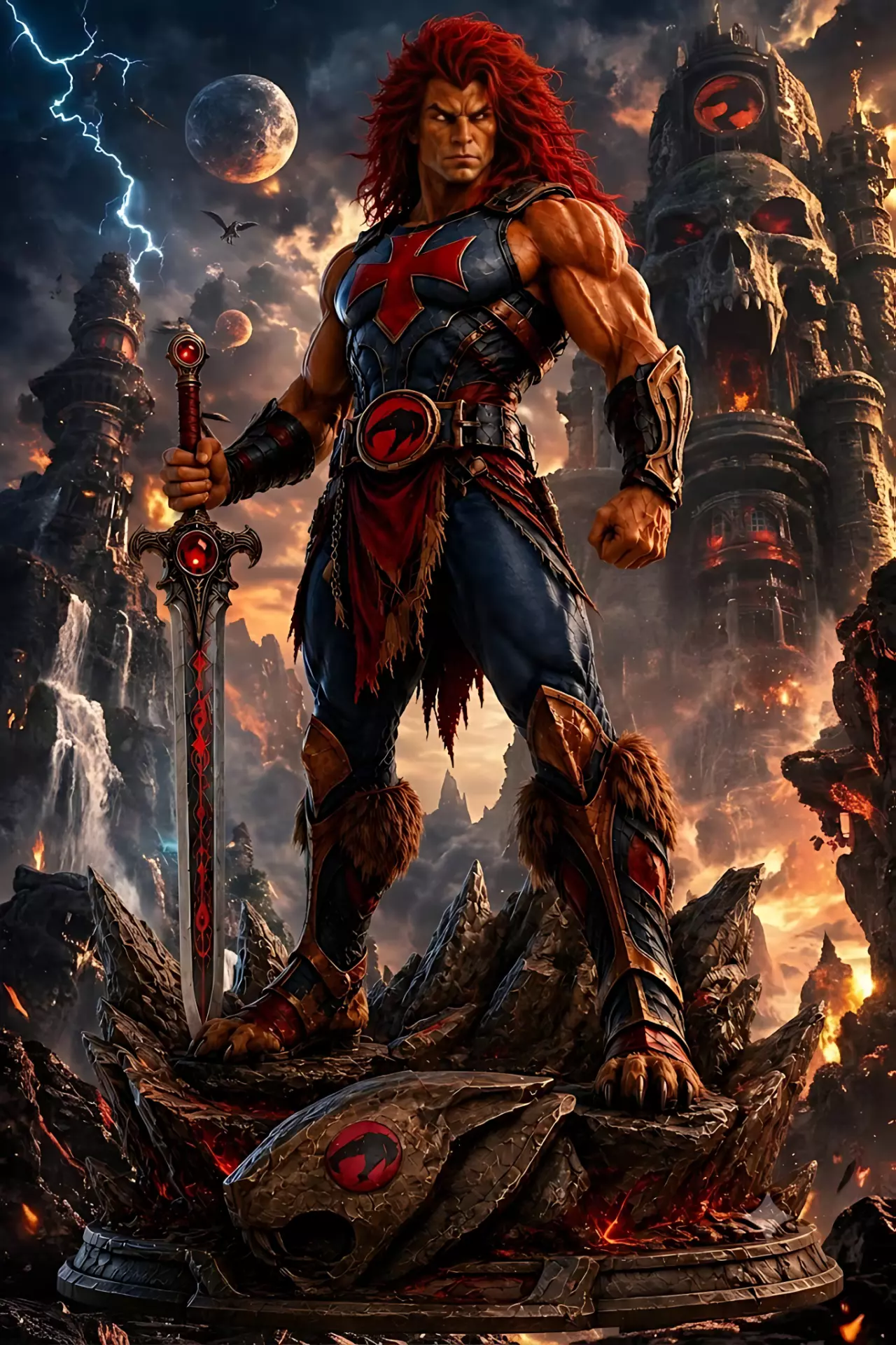 Lion O ThunderCats Epic Statue STL for Resin 3D Printing Model 3D print model