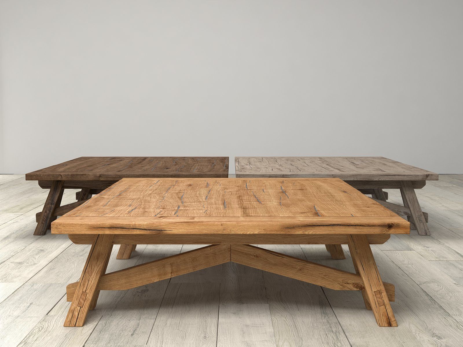 Benson Sawhorse Coffee Table 3d Model