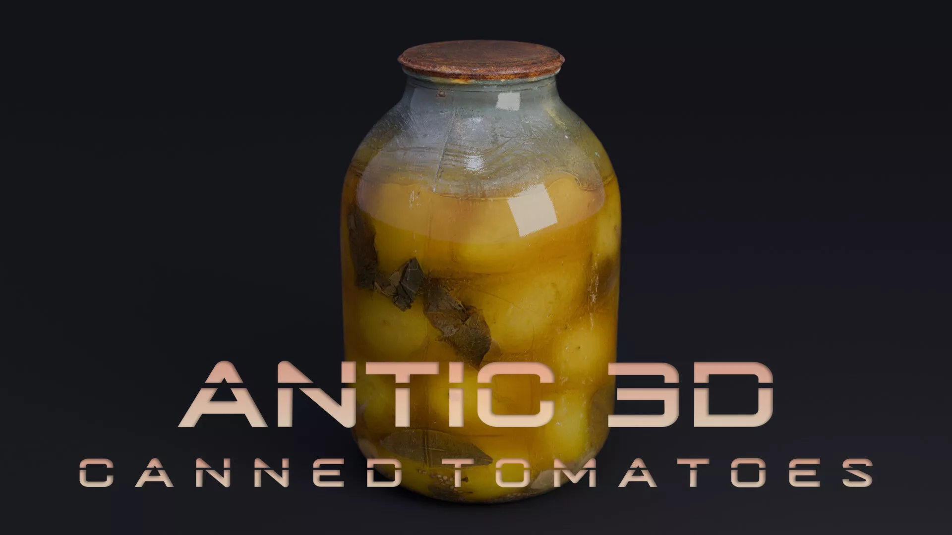 Canned Tomatoes Old Jar Low-poly 3D model
