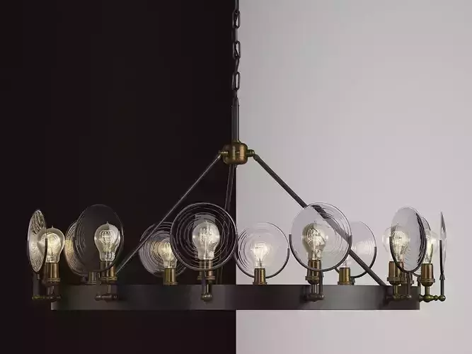 Gaslight Lens Chandeliers