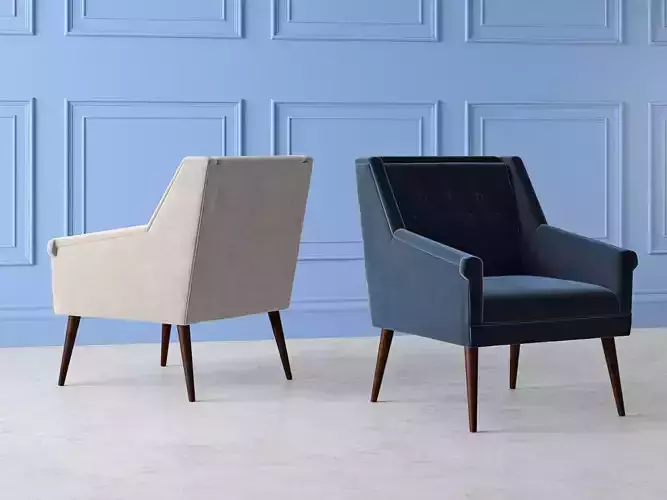 Bejal upholstered chair with wooden legs