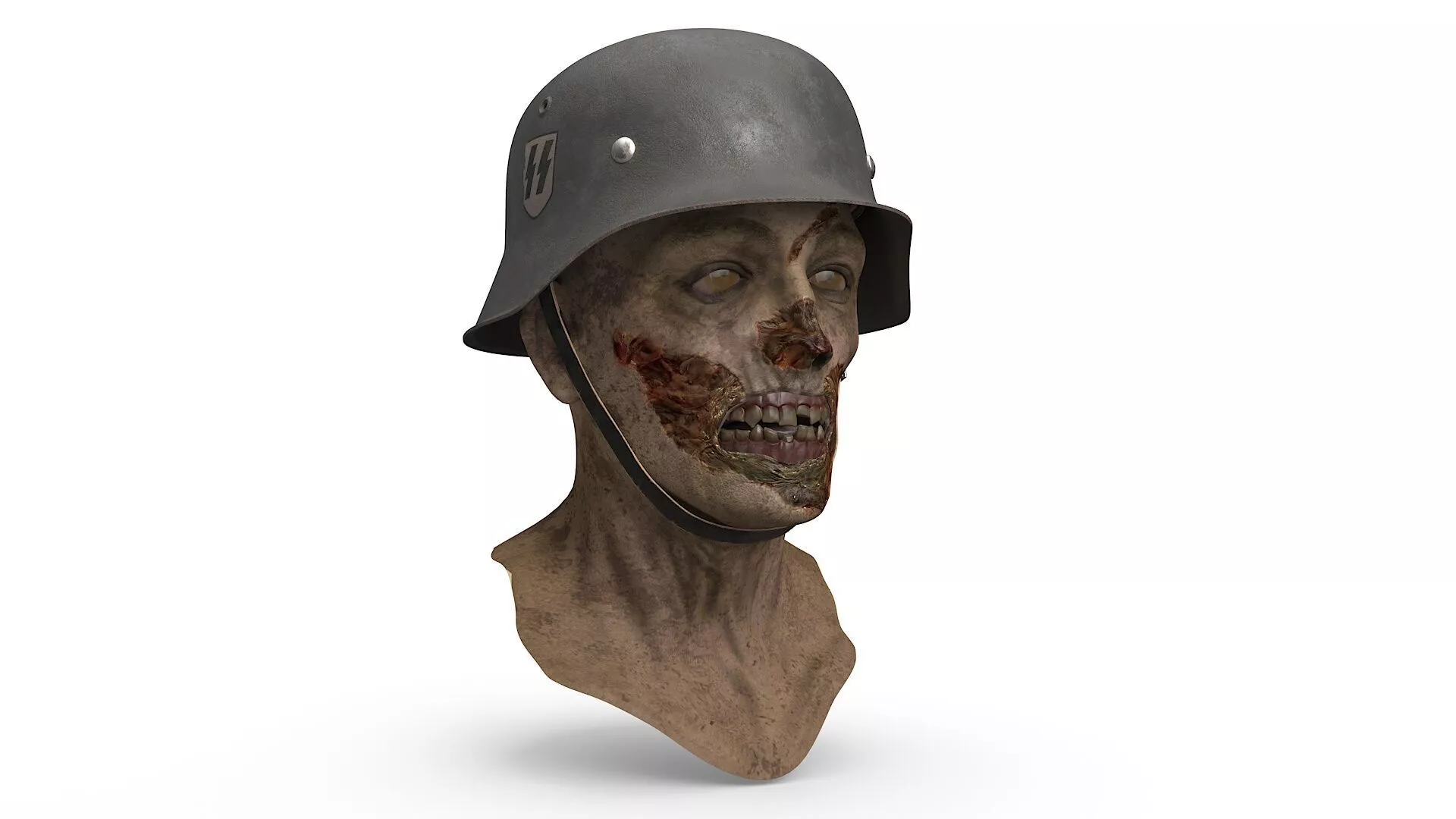 Zombie Nazi Head 3D model