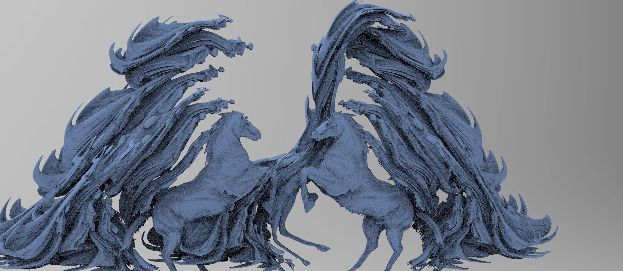 Horses of the underworld Archway 3 designs 3D model