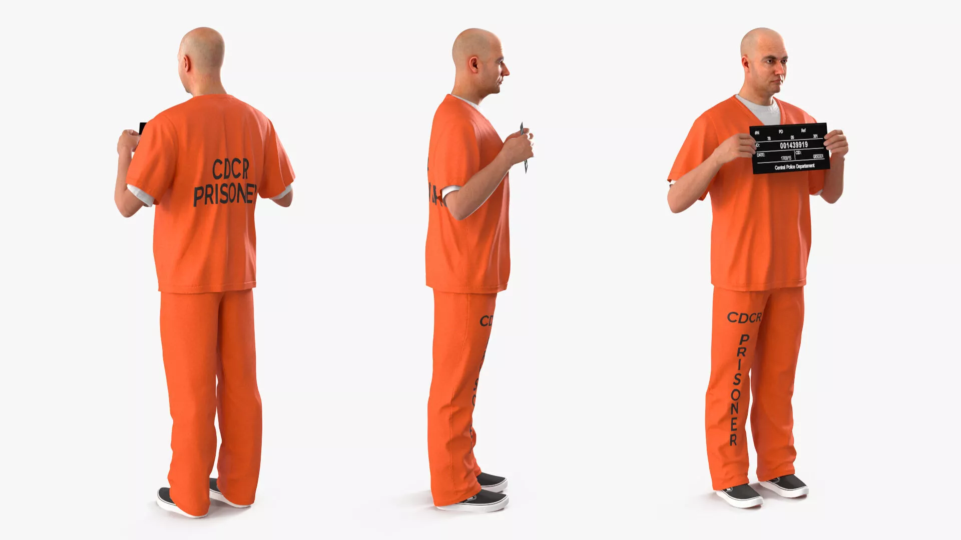Male Prisoner Rigged 3D model