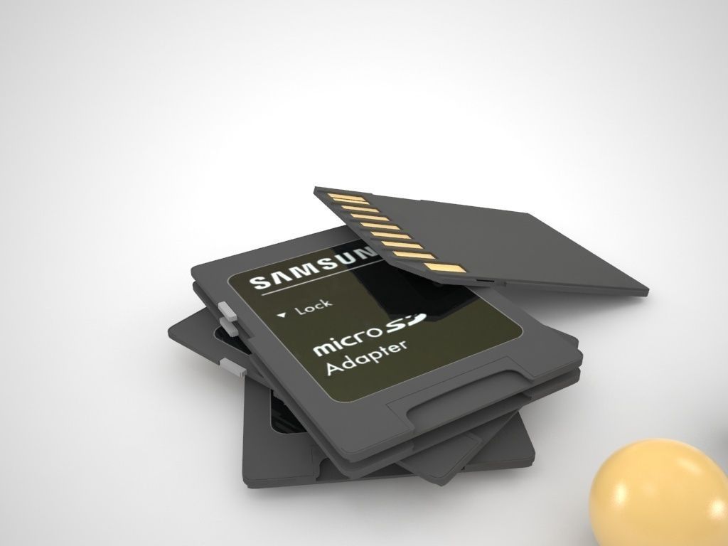 Sd Card Adapter  3D model_3
