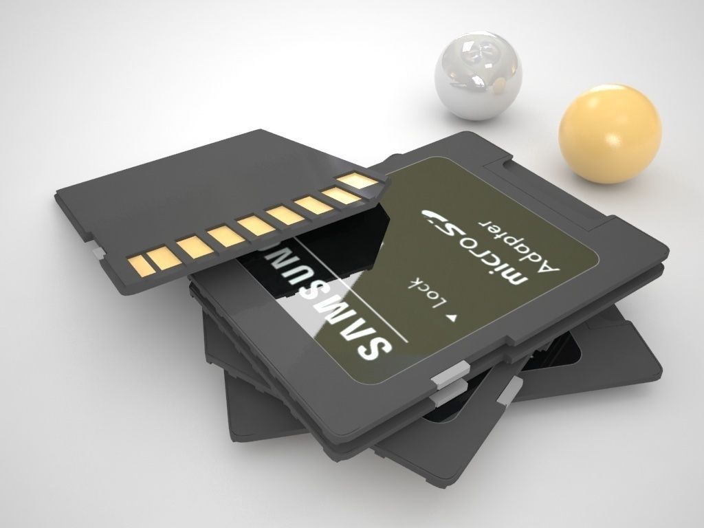 Sd Card Adapter  3D model_6