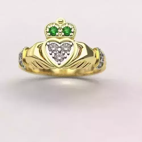 CLADDAGH stones RING 3D print model