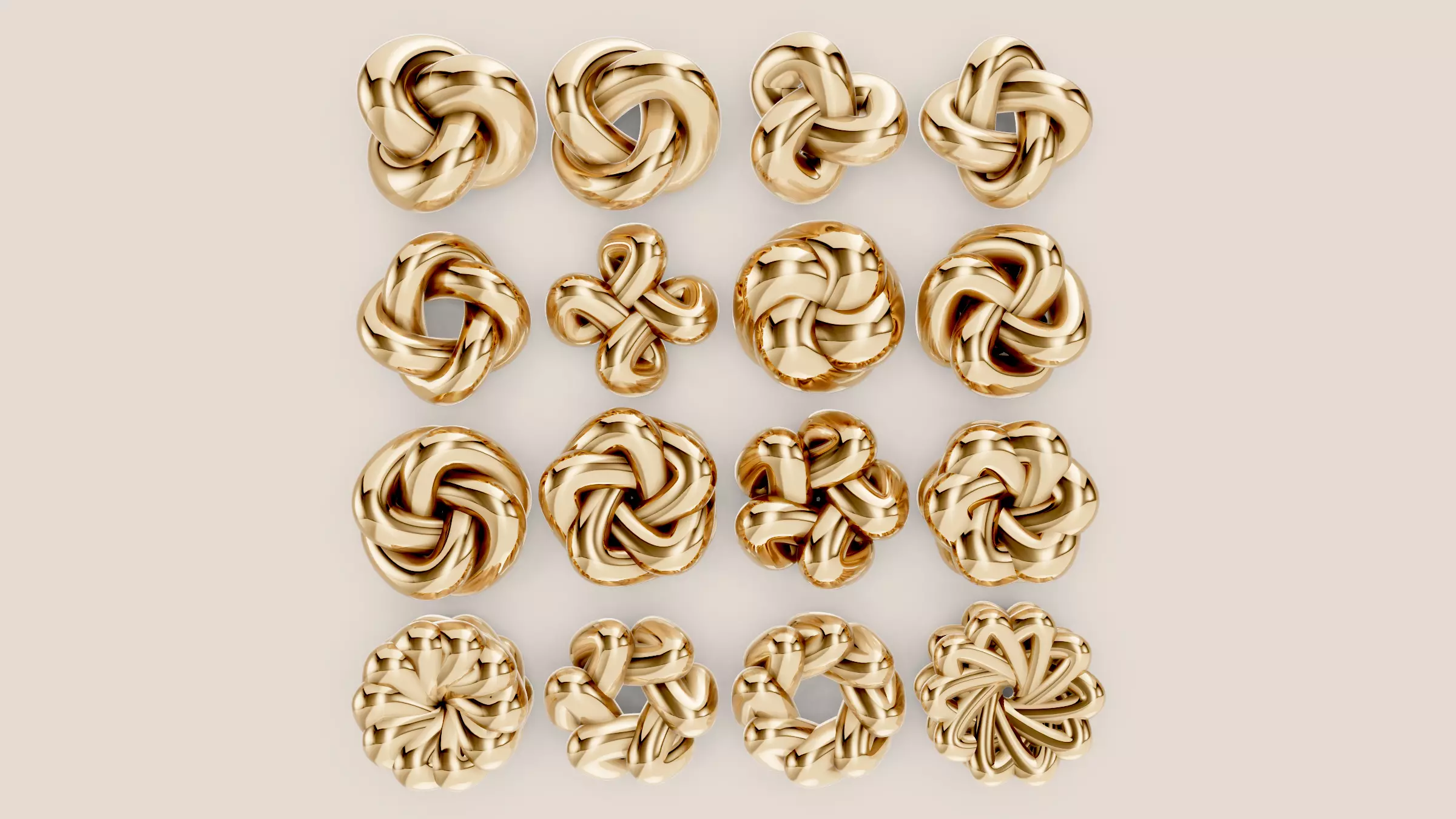 Trevoli Knot Jewelry Details Set 3D print model