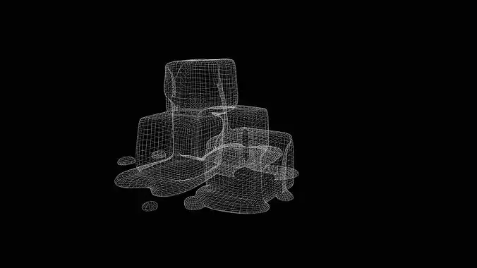 Stylized Caramel Cubes 3D Model Low-poly 3D model 6