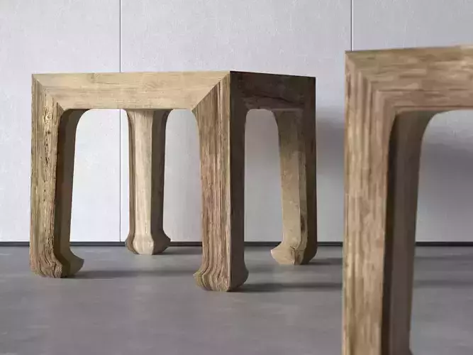 17th C Ming Dynasty Side Table 3D model