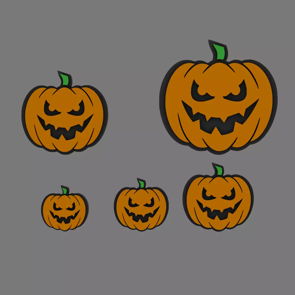 Pumpkin Lords Flat Symbols 3D print model
