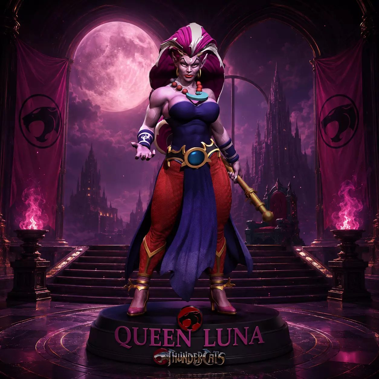 x2 Queen Luna and Amok Lunataks 3D Printable Model 3D print model