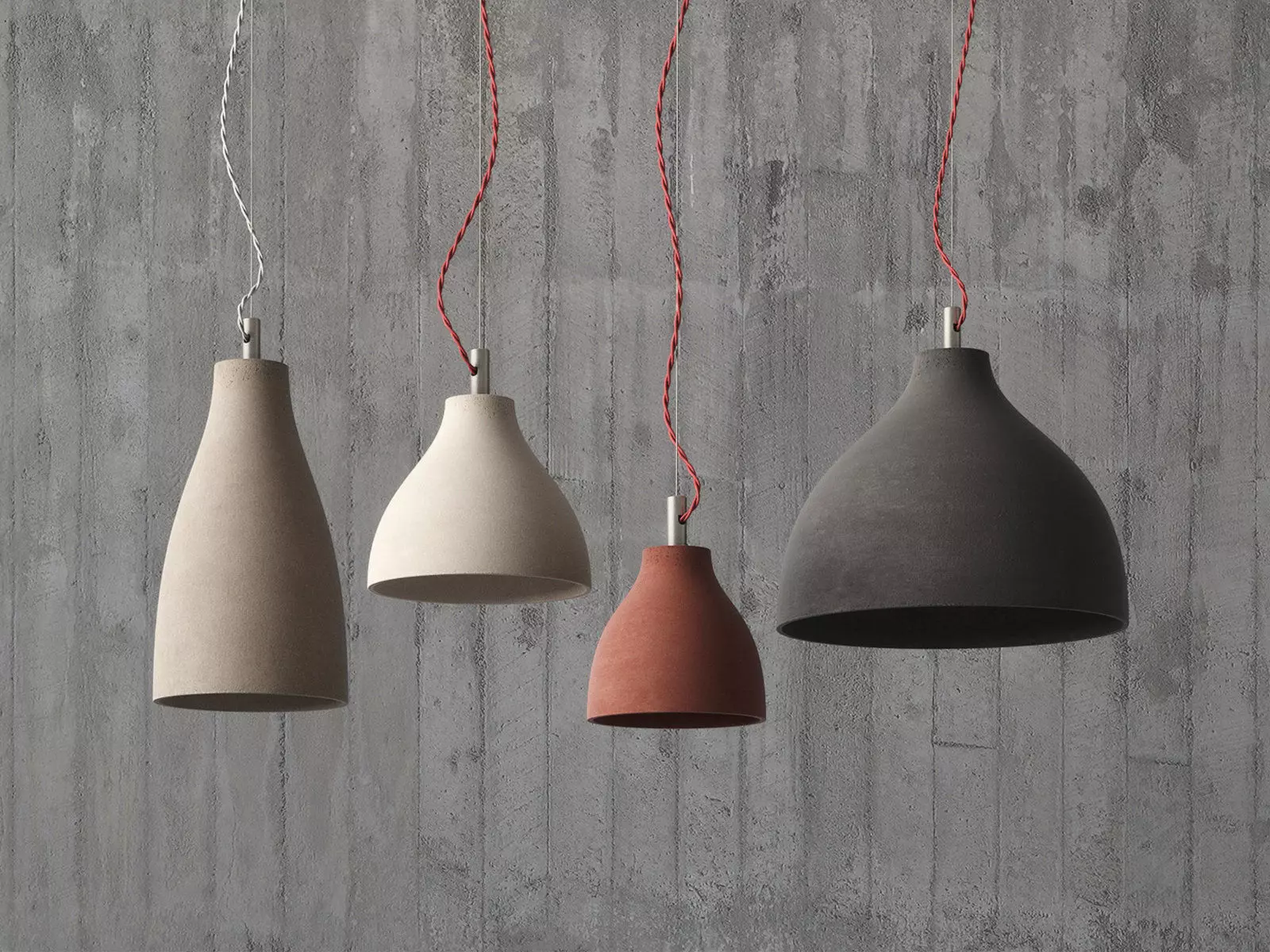 Heavy concrete pendant lights 3D model_1