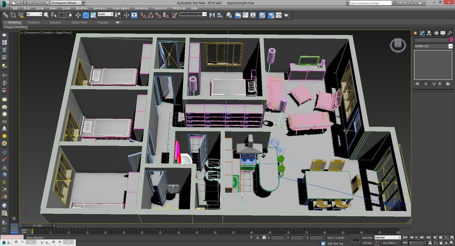 Interior House full modeled 3D model_1