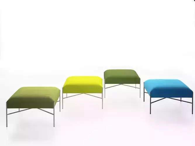 Square Footstool 3D model