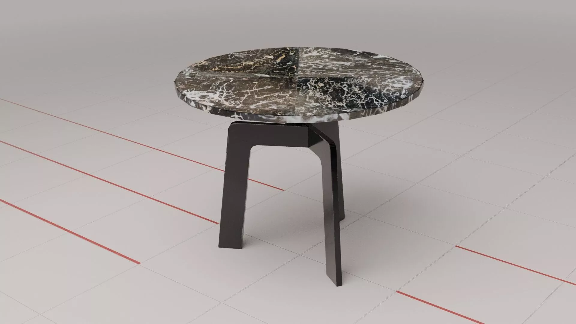 Marble Small Round Side Table Tea Table Free low-poly 3D model