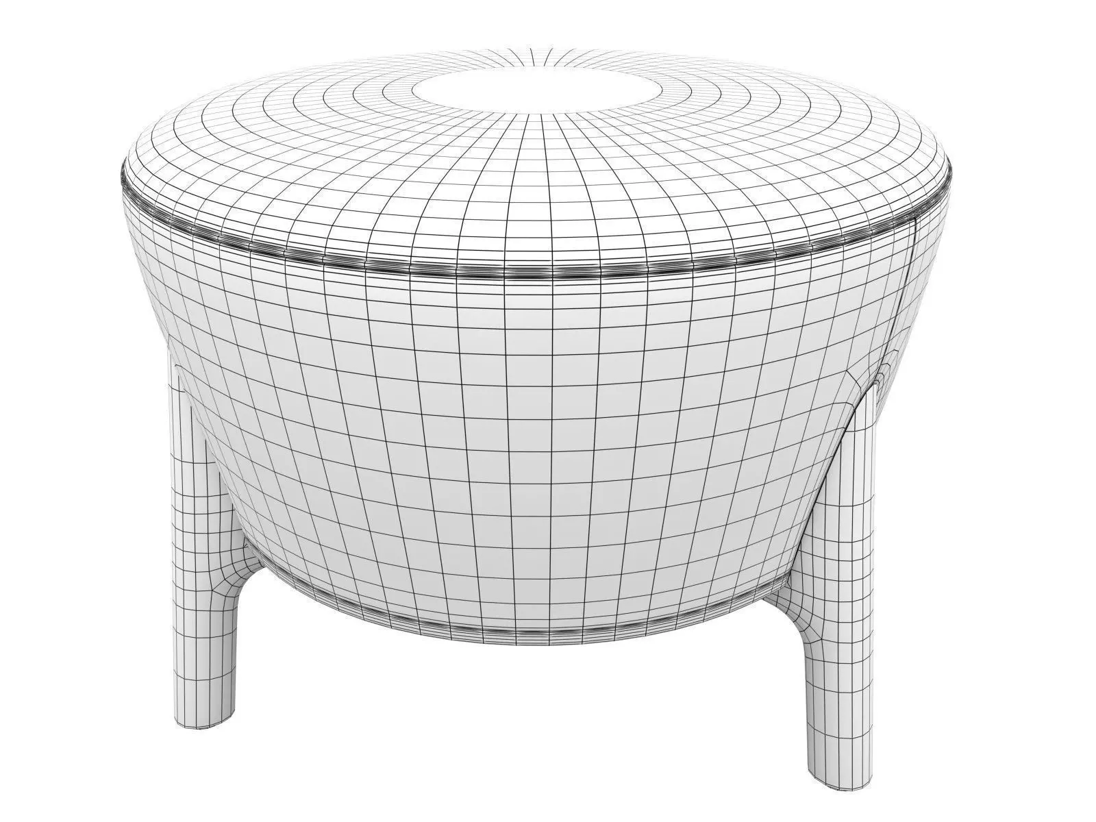 Pilotis Pouf 3D model_2