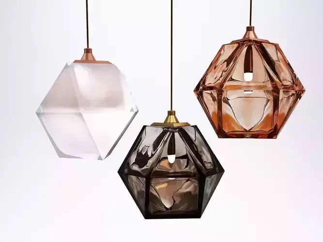 Welles Double Blown Glass Pendants