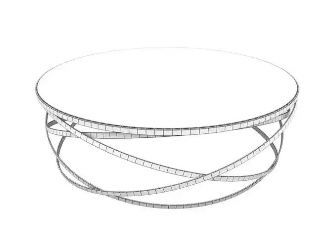 Evol circular glass coffee table