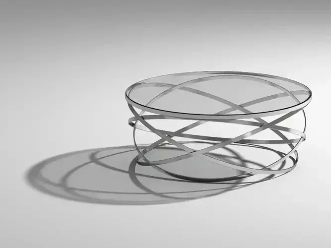 Evol circular glass coffee table Free 3D model