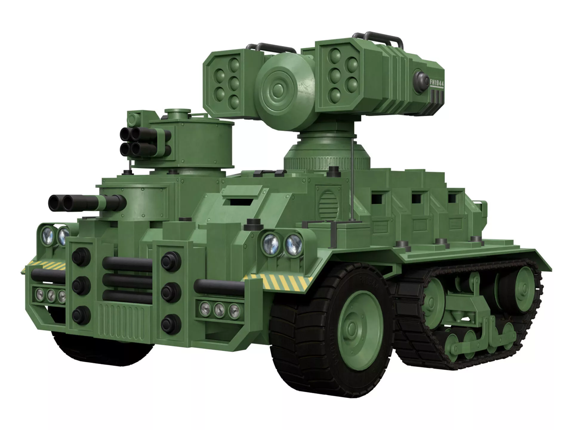 Half-track APC-1-Forest-Clean Low-poly 3D model