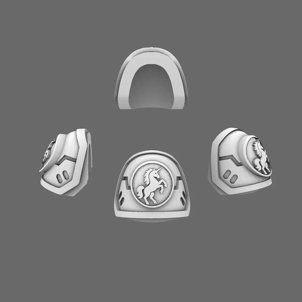 Galactic Knights V7 Iron Eagle Shoulder Pads RIGHT 3D print model