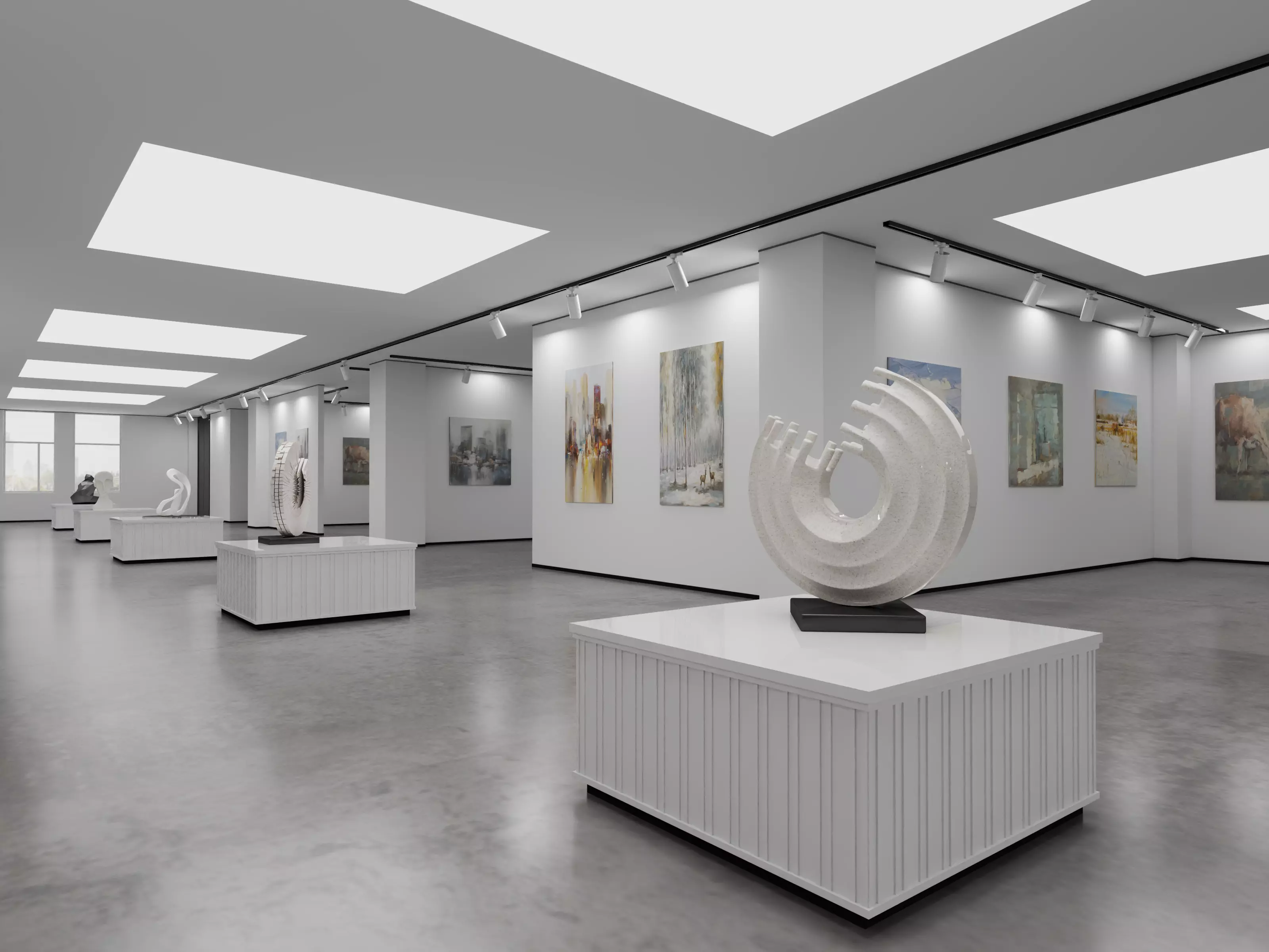 Art Museum Gallery Interior01 3D model