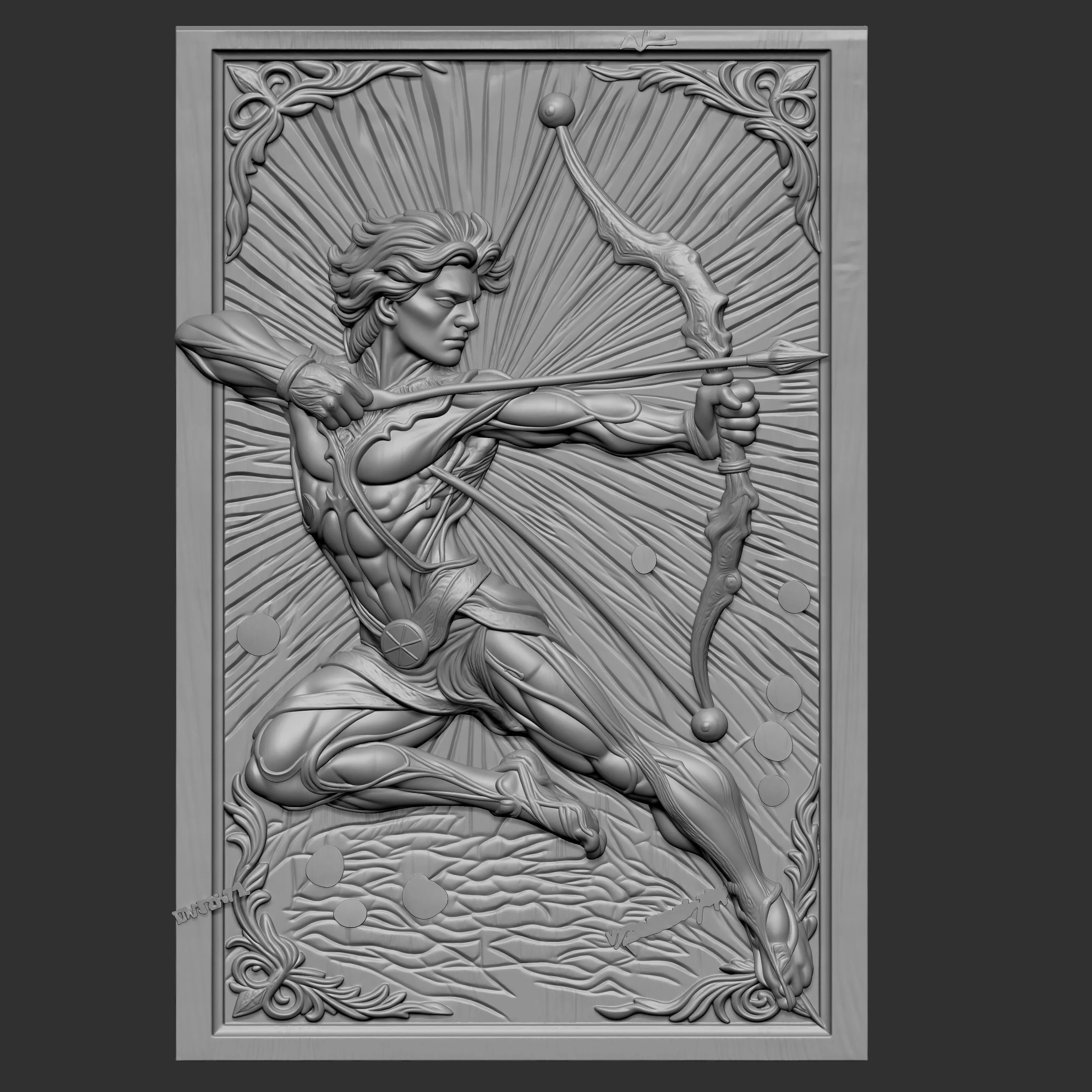 model features an archer 3D print model
