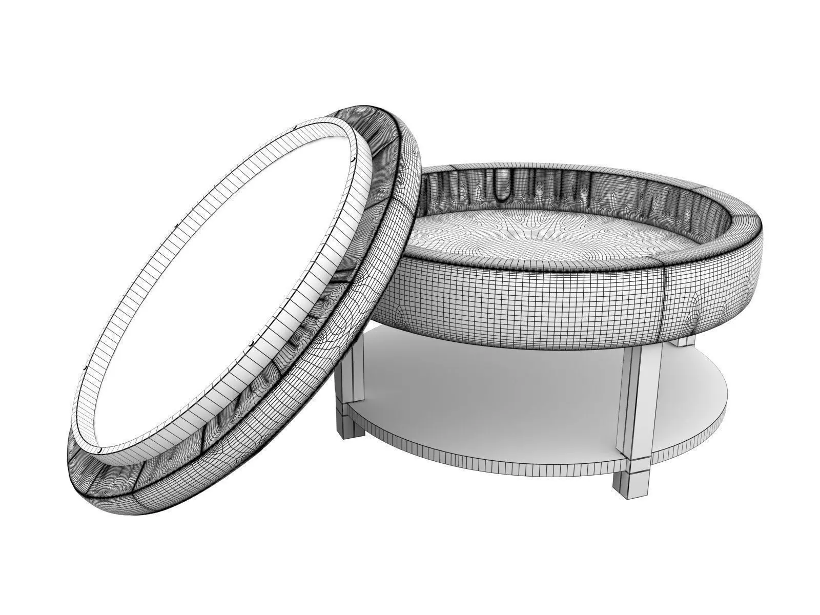 Dalton Coffee Table Round 3D model_6