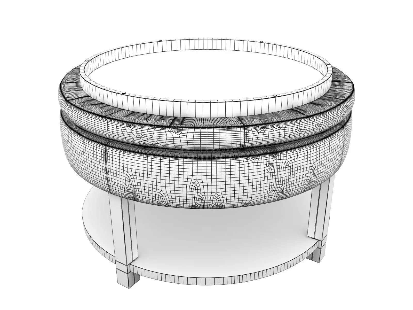Dalton Coffee Table Round 3D model_5