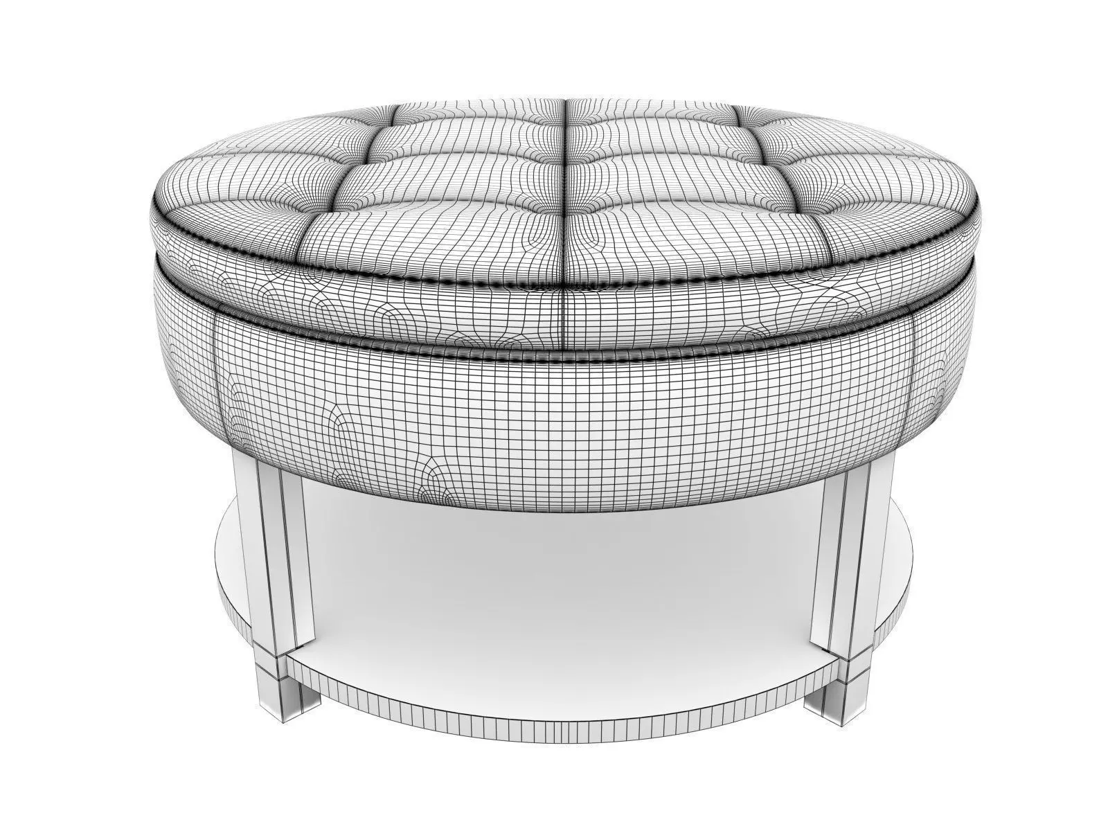 Dalton Coffee Table Round 3D model_4