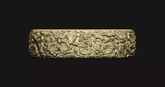 lotus-ring-3d detailed-lotus-relief pattern